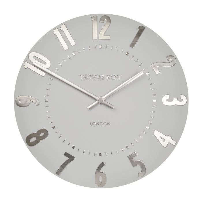 Thomas Kent 20inch Mulberry Silver Cloud Wall Clock