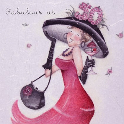 Ladies 50th Birthday Card - Fabulous at 50