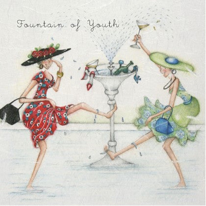 Wine Greeting Card - Fountain of Youth