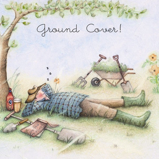 Gardening Card for him - Ground Cover !