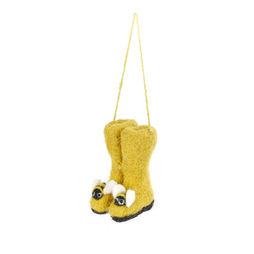 Hanging Spring Decoration - Bumble Bee Wellies - Felt So Good