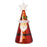 Light up Glass Cone Santa Decoration