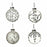 Set of 4 Glass Baubles