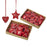Mini Metal Red Spotty Hearts and Stars Tree Decorations