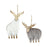 Pair of Fluffy Reindeer Christmas Tree Decorations