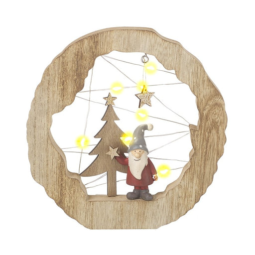 Festive Gift - Light up Cut Out Tree Trunk Scene
