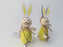 Pair of Hanging Wooden Rabbits Easter Decorations