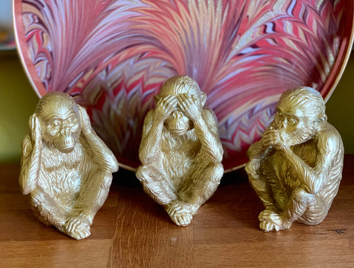 Set of 3 Wise Monkey's - Large