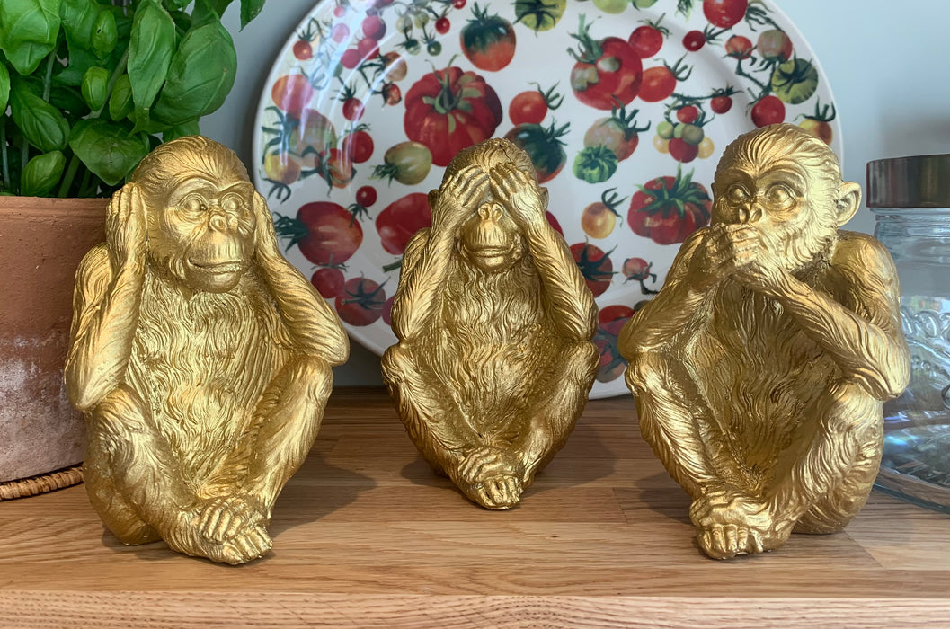 Set of 3 Wise Monkey's - Large