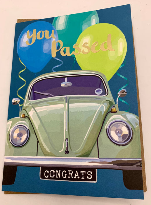 You Passed, Driving Test Congratultions Card - Gold Foil Detail, Sarah Kelleher