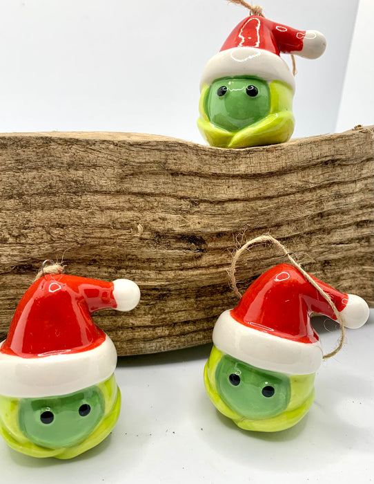 Sprouts! Ceramic Hanging Christmas Tree Decorations - Set of 3