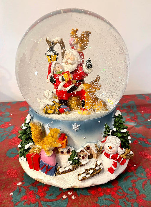 Giant Santa Musical Snow Globe