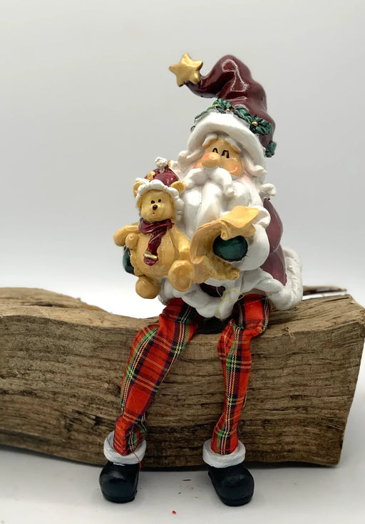 Scottish Santa Large Shelf Sitting Tartan Figure - 4 Styles - GingerInteriors.co.uk