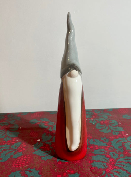 Enchanted Santa Gonk Ceramic Figure in Grey Hat - 3 Sizes