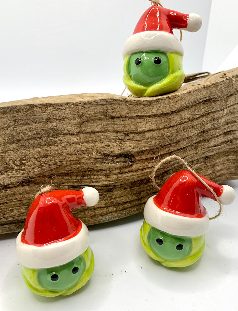 Sprouts! Ceramic Hanging Christmas Tree Decorations - Set of 3