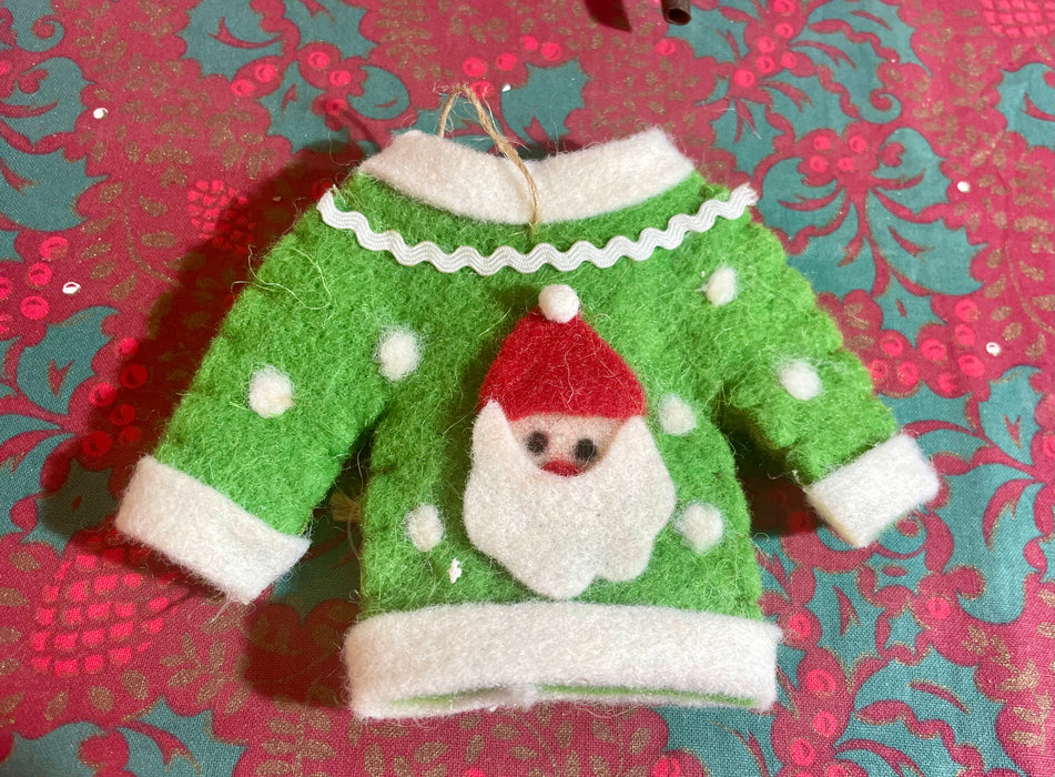 Christmas Jumper Felt Hanging Christmas Tree Decorations - 3 Designs