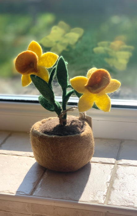 Spring Decoration - Daffodil Pot - Felt So Good