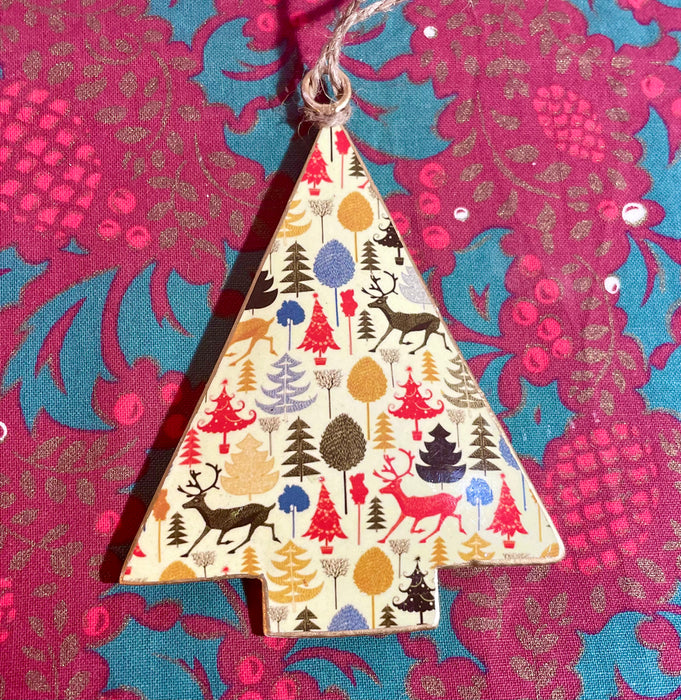 Kraft Enamel Christmas Tree Decorations - 5 Styles