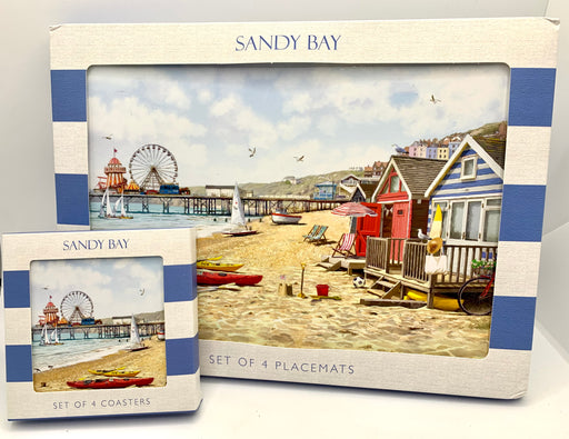 Sandy Bay - Seaside Placemats and Coasters - Set of 4