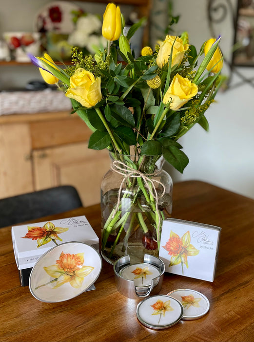 Daffodil Coasters set of 6 - Meg Hawkins