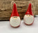 Santa Ceramic Hanging Christmas Tree Decorations - Set of 2