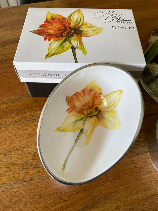 Daffodil Oval Bowl 15cm - Meg Hawkins