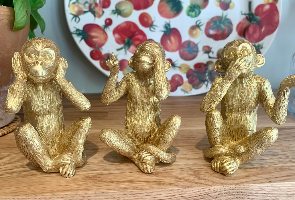 Set of 3 Wise Monkey's - Small