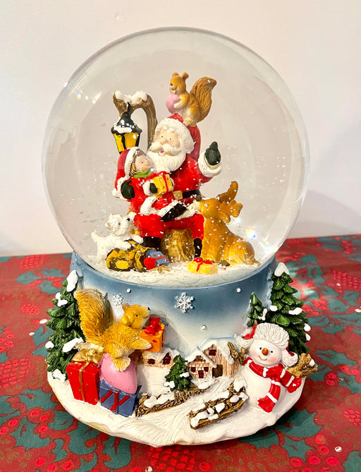 Giant Santa Musical Snow Globe