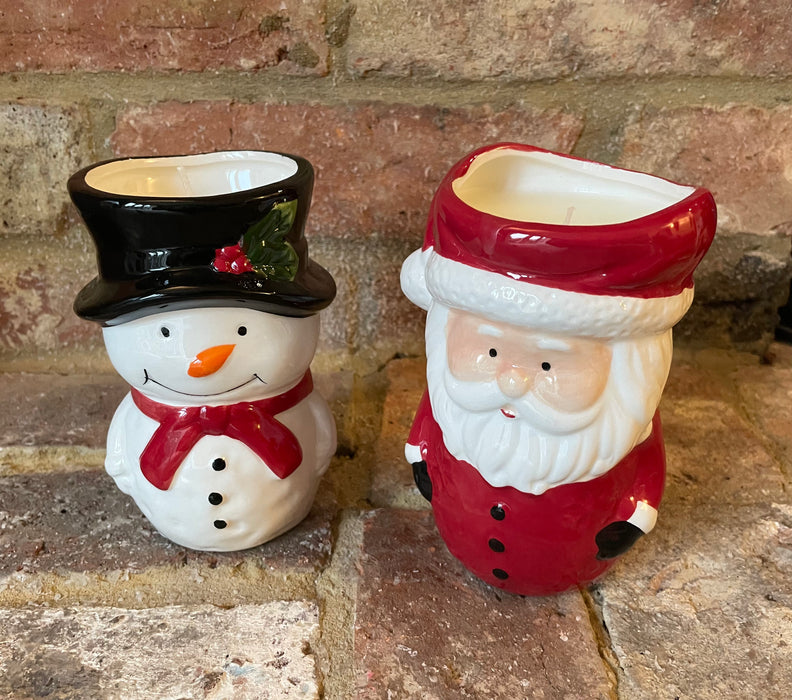 Ceramic Snowman Candle