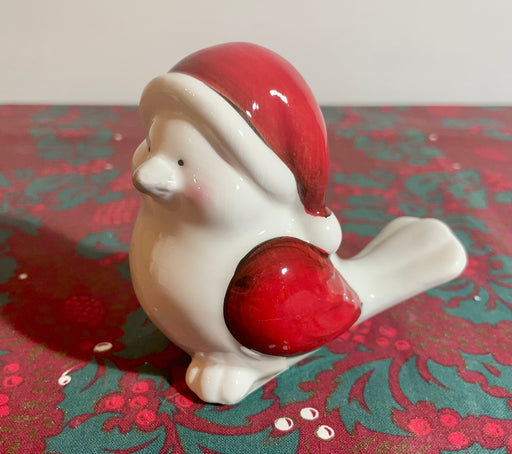 Ceramic Christmas Bird Figure - Two Styles