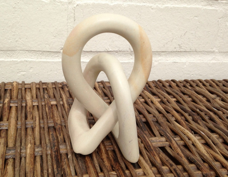 Natural Soapstone Love Knot - 10cm