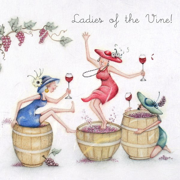 Wine Birthday Card - Ladies of the Vine!  Berni Parker