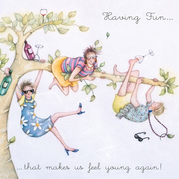 Having Fun...That makes us feel young again! Card - Berni Parker
