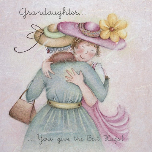 Grandaughter Greeting Card - You give the best hugs!
