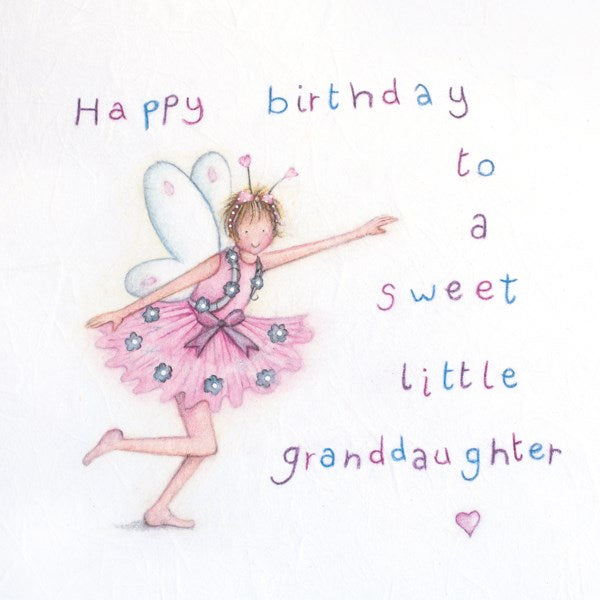 Grandaughter Greeting Card - Happy Birthday to a sweet little granddaughter