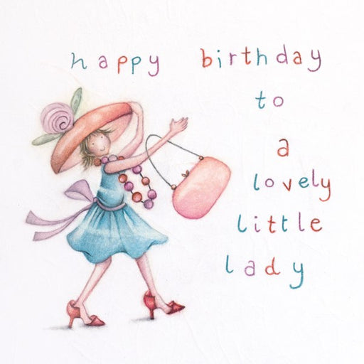 Girl Greeting Card - Happy Birthday to a Lovely Little Lady