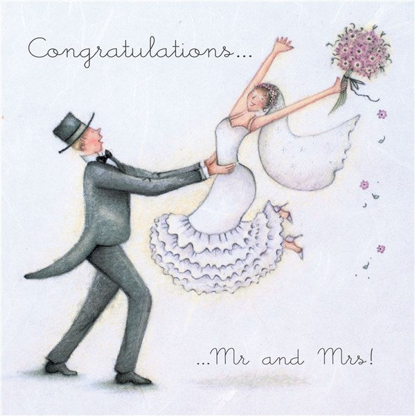 Wedding Congratulations Card - Mr & Mrs!