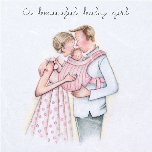 New Baby Card - A Beautiful Baby Girl - Berni Parker