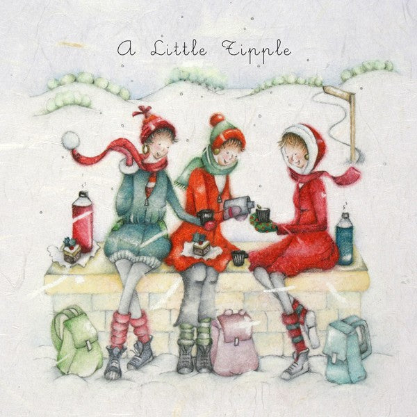 Christmas Card - A Little Tipple - Berni Parker