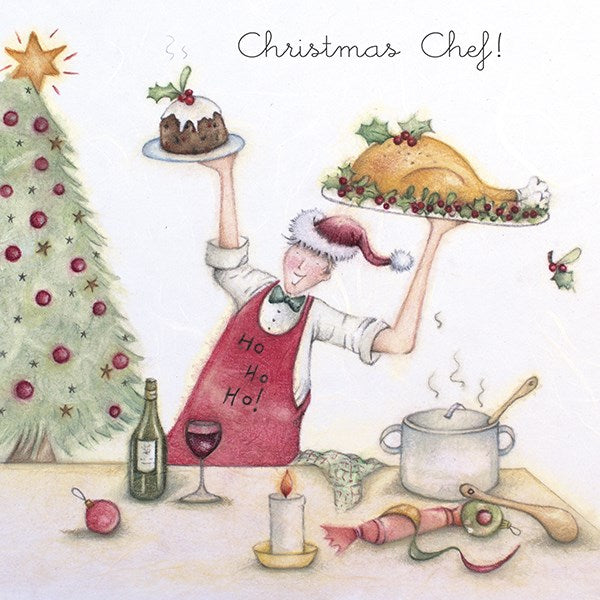 Mans Christmas Card - Christmas Chef! from Berni Parker