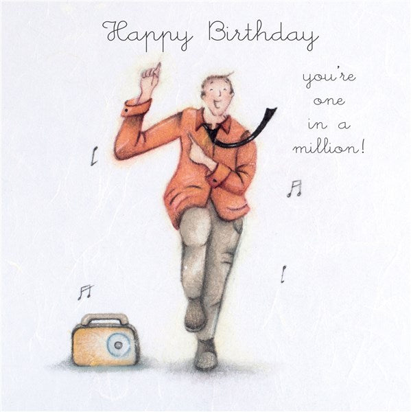 Happy Birthday...You're one in a million! Man's Birthday Card