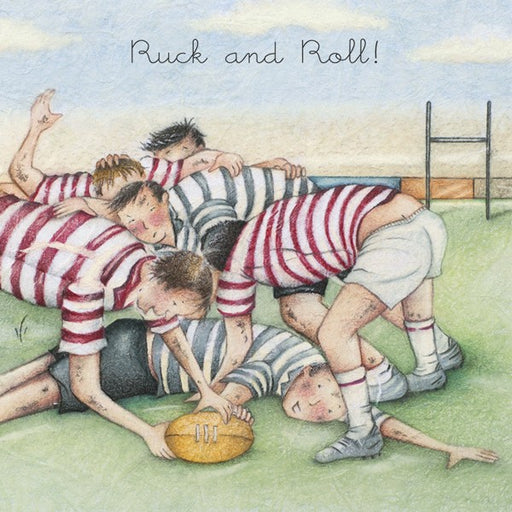 Rugby Birthday Card - Ruck and Roll! - By Berni Parker