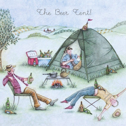 The Beer Tent! Mans Card, Berni Parker Greeting Card