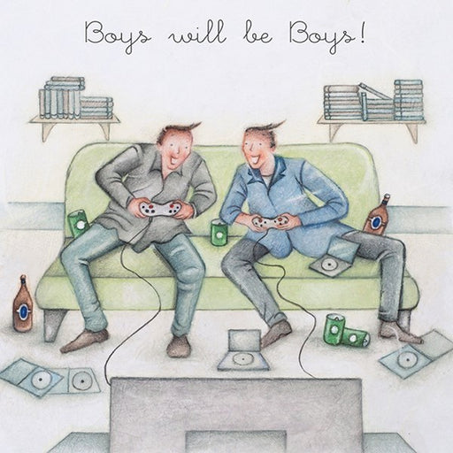 Boy's will be boys! Man's Greeting Card
