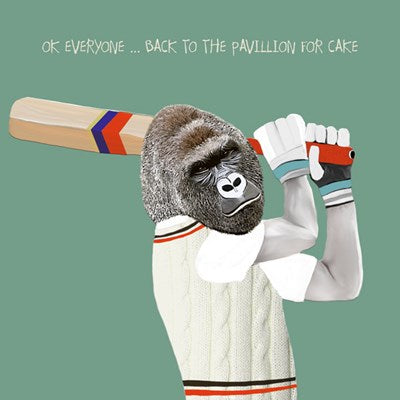 Cricket Birthday Card, OK Everyone...Back to the pavillion for cake, From Sally Scaffardi Design