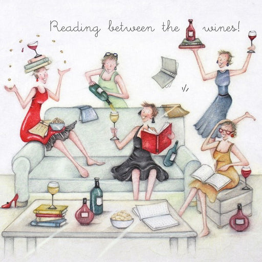 Book Club Card - Reading between the wines!