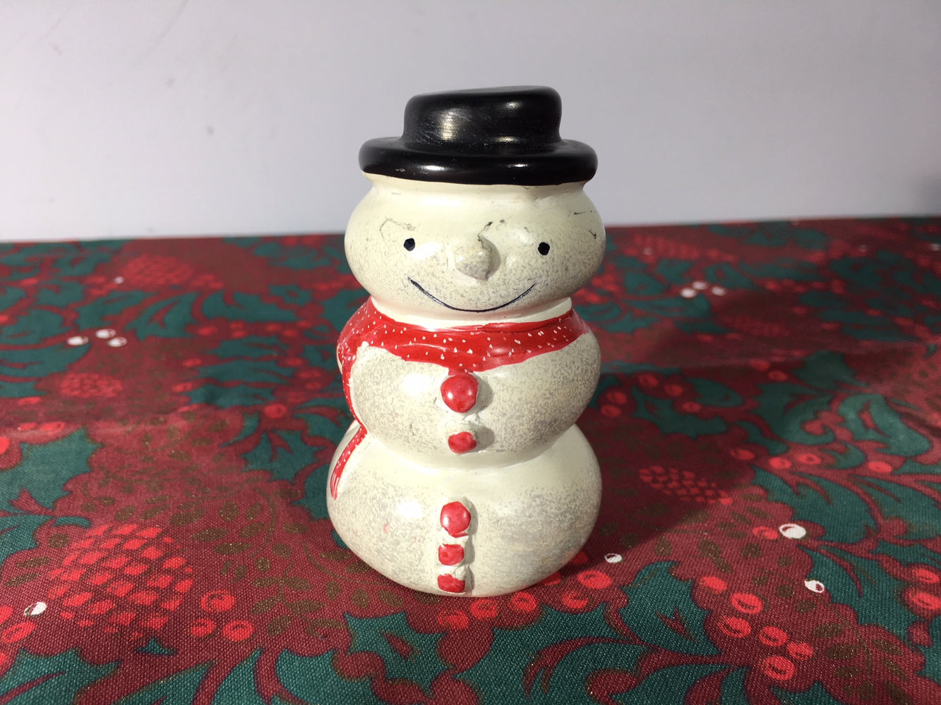 Natural Soapstone Snowman Ornament