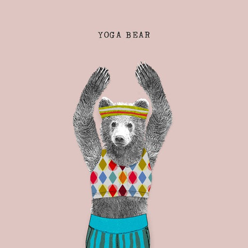 Yoga Card - Yoga Bear. From Sally Scaffardi Design