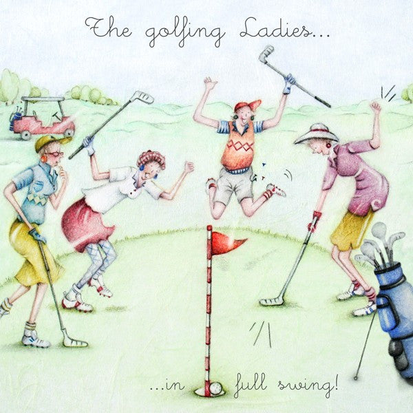 Ladies Golf Card - The Golfing Ladies....in full swing!