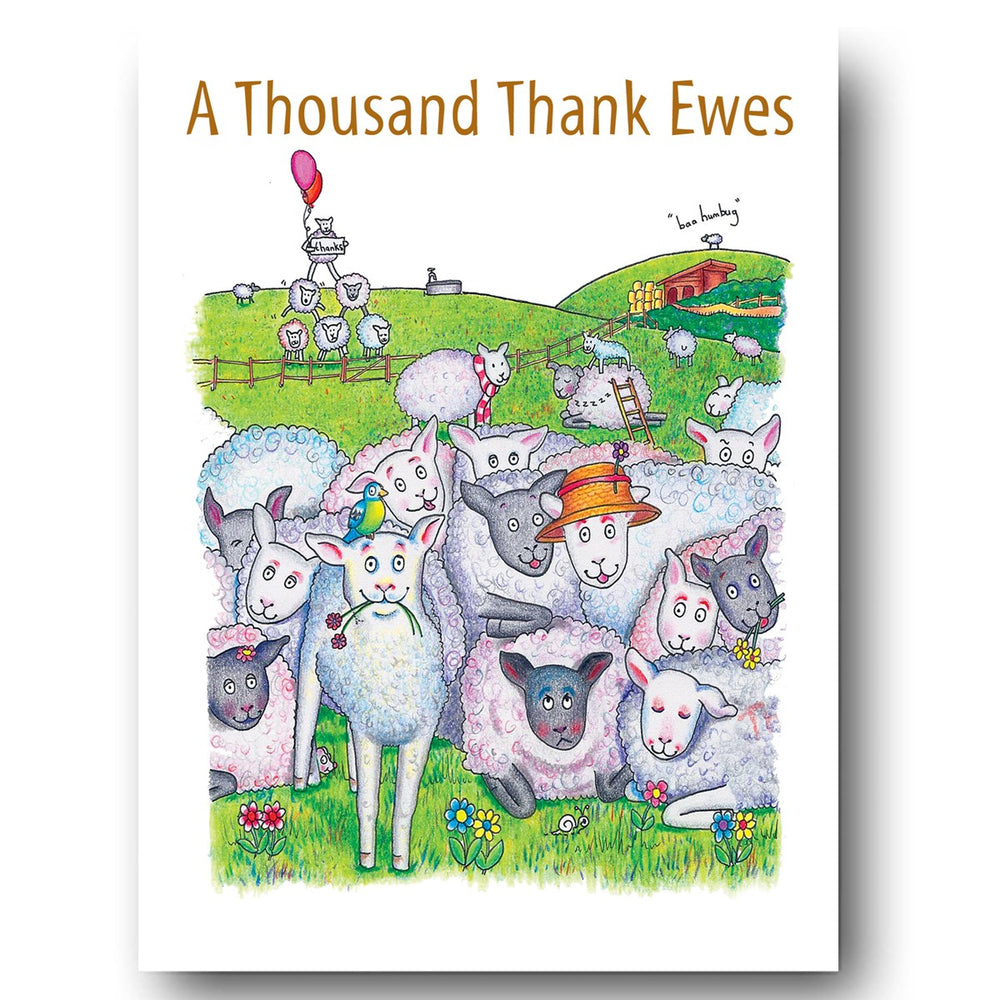 Thank You Card - A Thousand Thank Ewes